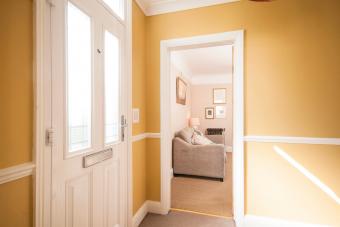 Hallway entrance into a home