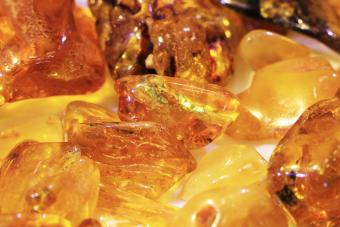 yellow amber mineral collection texture