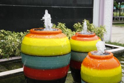 Colorful Jar fountains