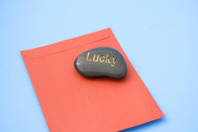 red envelope and lucky rock