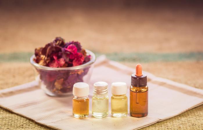 Essential oils and floral petals