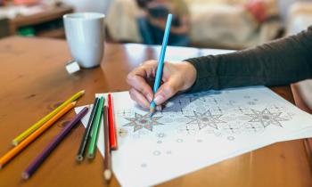 Coloring a mandala