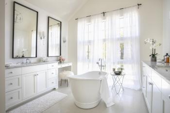 Mirrors in bathroom