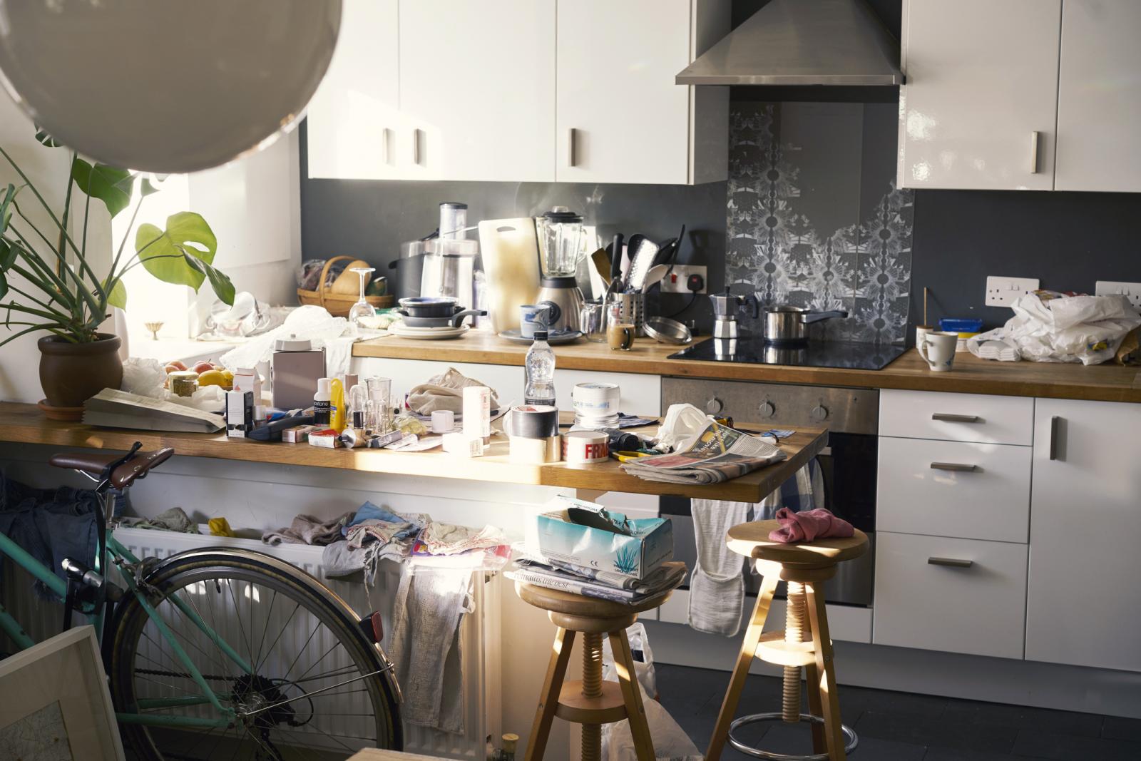 Cluttered Kitchen