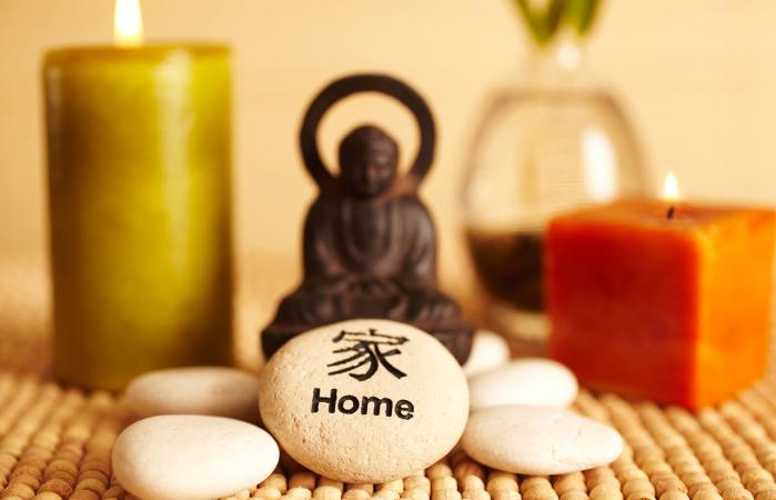 Spa still life buddha statue and candles