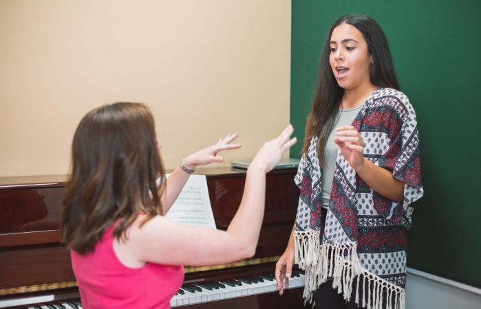 Girl on Singing Lessons