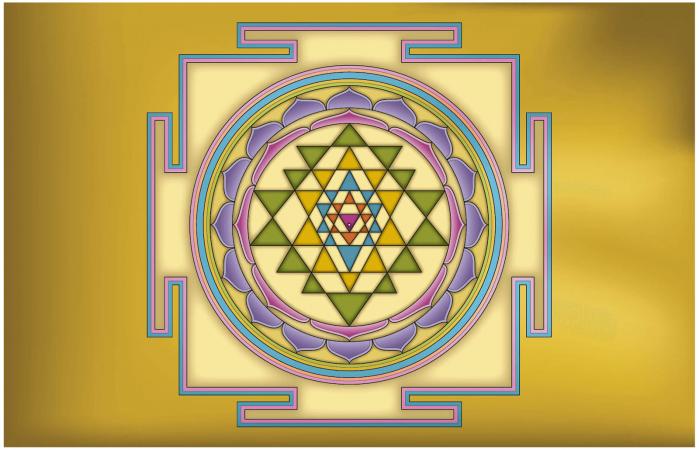 Golden Sri Yantra Mandala