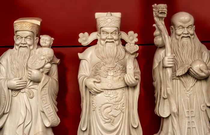 Three Chinese lucky Gods
