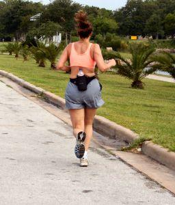 Woman jogging at park