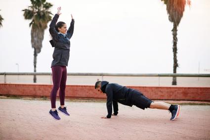 Couple getting in shape