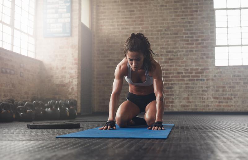 Rubber Floor yoga workout