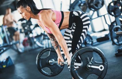 Barbell dead lift exercise