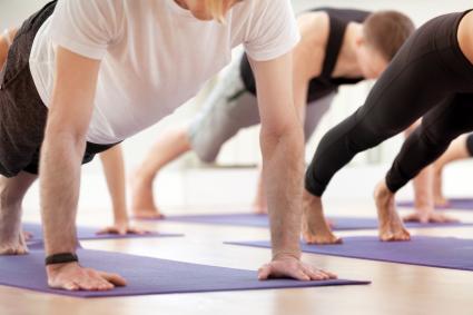 people in plank pose