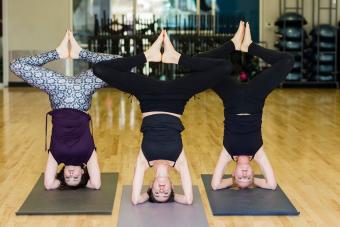 Supported Headstand - Vary your feet position