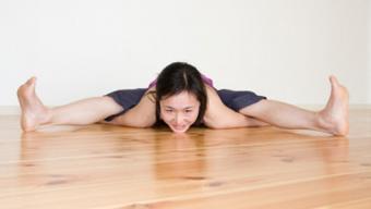 Wide-angled seated forward bend