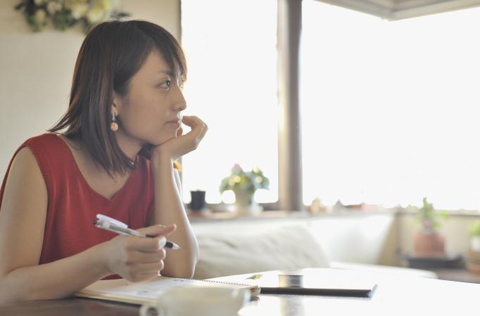Woman writing