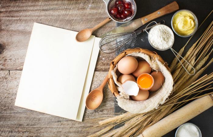 Baking ingredients and utensils