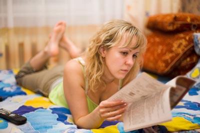 woman reading
