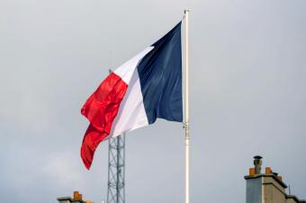 The French flag on the Elysee Palace