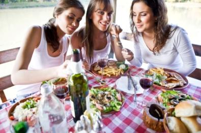 Fine dining in France.