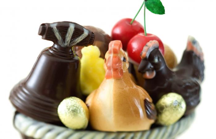 Variety of chocolate figurines