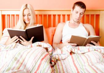 Couple Reading in Bed