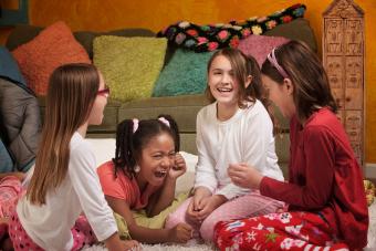 Little girls laughing