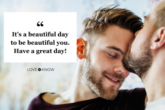 Man Kissing His Partner On The Head