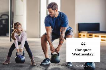 Wednesday quote father and daughter lifting weights