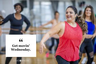 Wednesday quote group at dance class workout