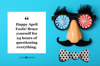 Funny party glasses and bowtie for April Fool's
