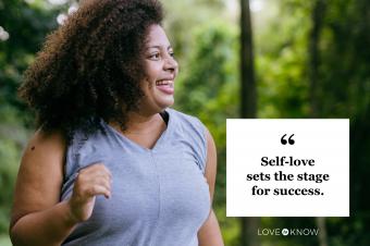 positive woman exercising outside