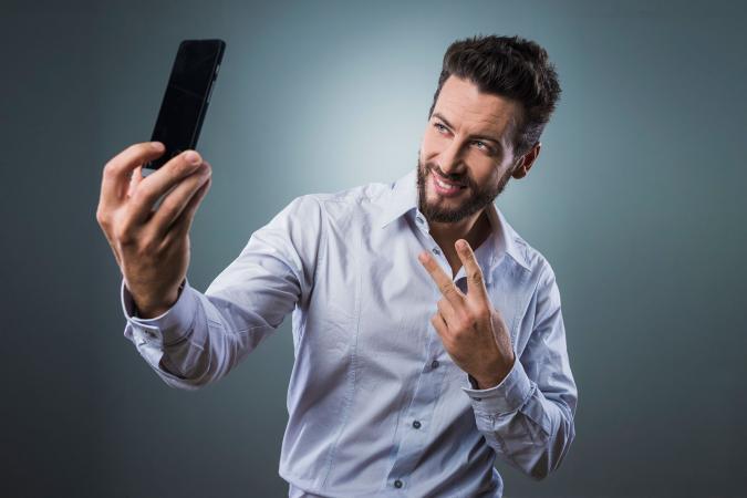 Man taking a selfie