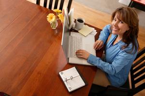 work at table