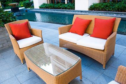 Wicker outdoor furniture