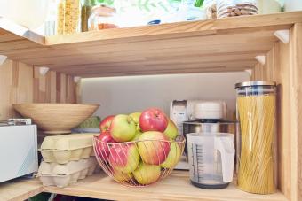 Storage of food in the kitchen in pantry