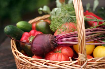fall vegetables in a basket