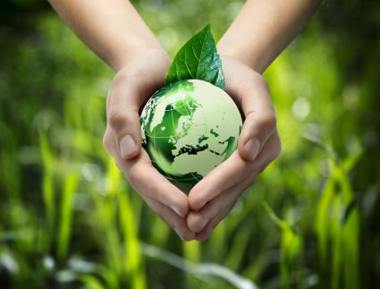 the earth in hands