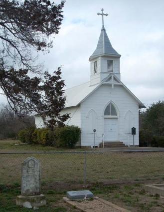Church and headstones