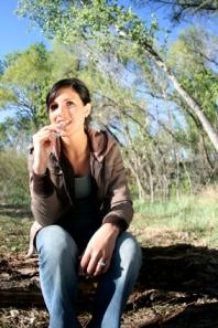 Woman Eating Fruit Bar