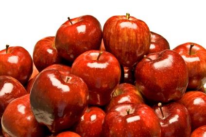Pile of red apples