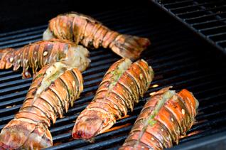 Grilled lobster tails are gourmet good.