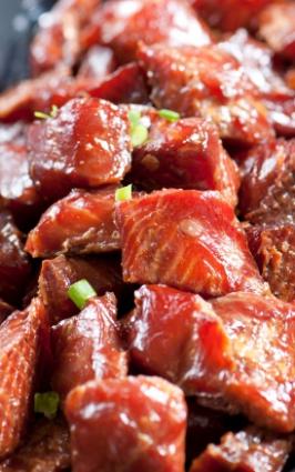 Smoked salmon is wonderful when it caramelizes.