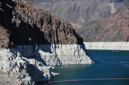 Drought marks on Lake Mead