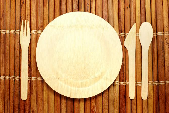 Bamboo biodegradable plate and tableware