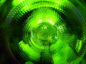 Green style with recycled glasses.