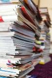 stack of catalogs