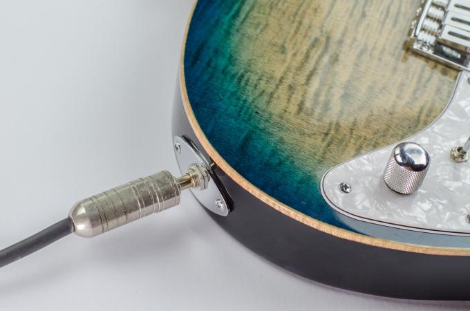 Electric guitar close up