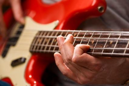 Bassist Playing Scales