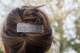 Large Celtic barrette 80 mm